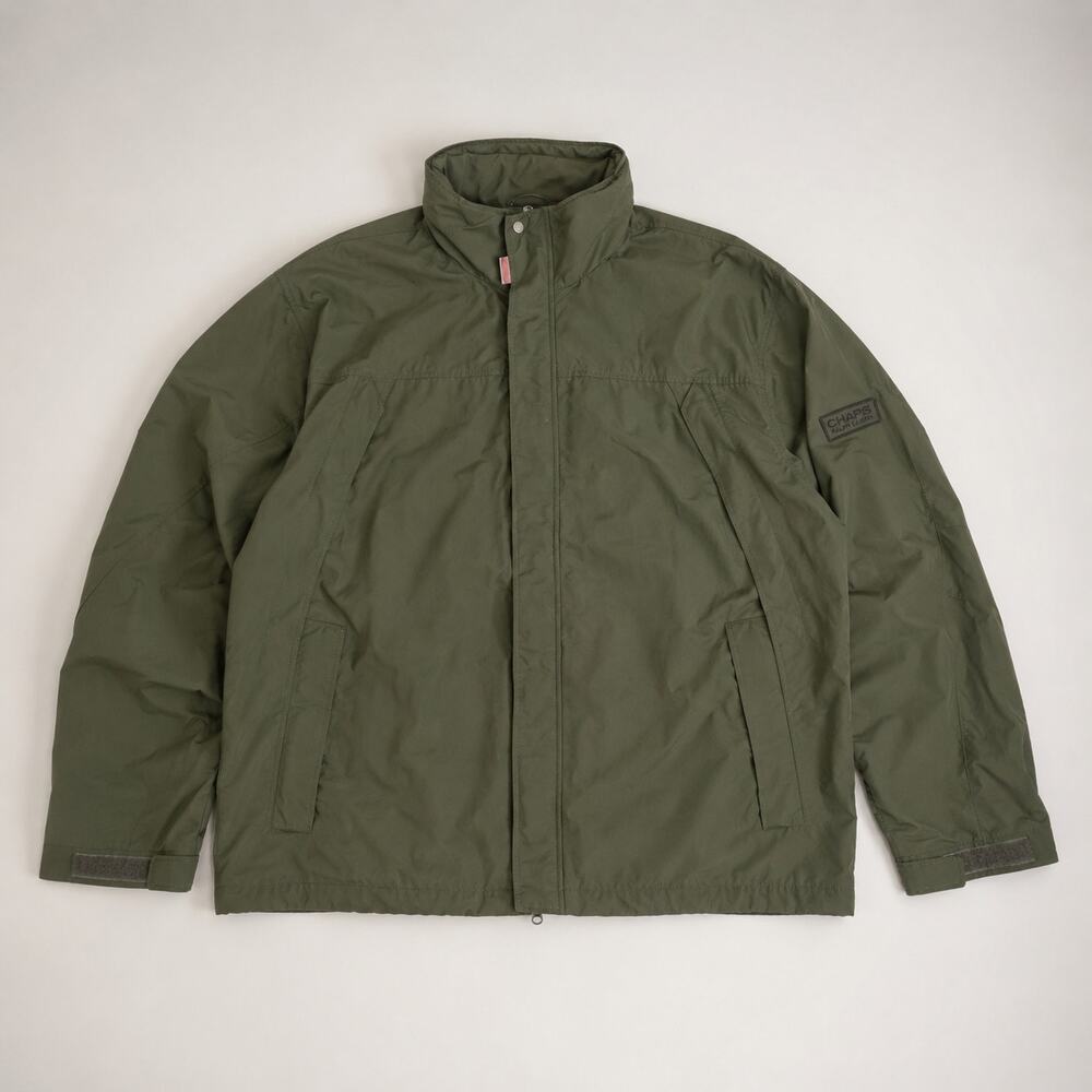 Vintage Chaps Ralph Lauren Green Jacket Men's Large Windbreaker Utility